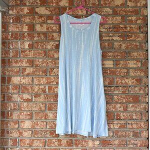 Mud Pie Blue/White Sleeveless Dress NWT
